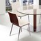 Armen Living Cafe Brushed Stainless Steel Dining Chair in White Faux Leather with Walnut Back, PK2 LCCACHWHB201 - alternate 2